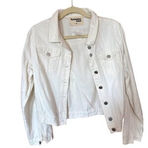 Savanna Jane Women's Classic White Jean Jacket